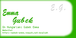 emma gubek business card